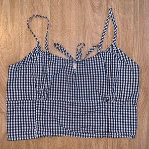 gingham cropped tank